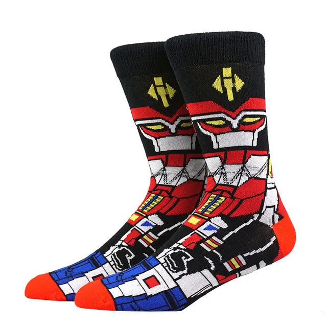 BANDAI Cartoon Anime Crew Socks for Men & Women – Hip Hop Street Fashion Funny Novelty Casual Cotton Socks, Cute Anime Style Unisex Socks