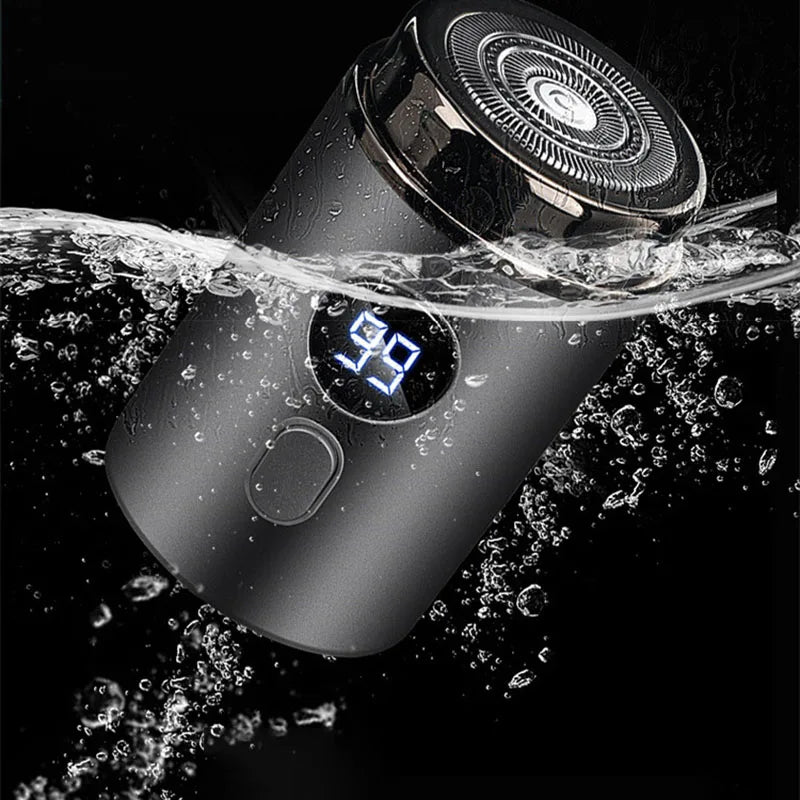Men’s Electric Mini Shaver – Rechargeable Type-C Portable Razor with LED Digital Display, Wet & Dry Use Beard Trimmer for Home & Travel (Unisex)