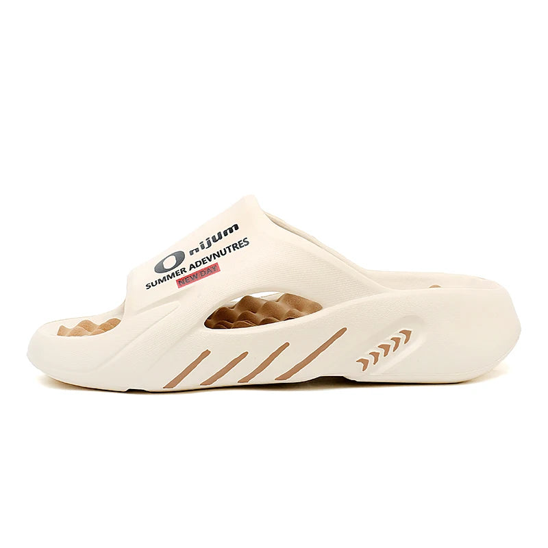 2024 Men’s Massage Slippers – Comfortable Indoor/Outdoor Slides & Beach Sandals, Sizes 38-47