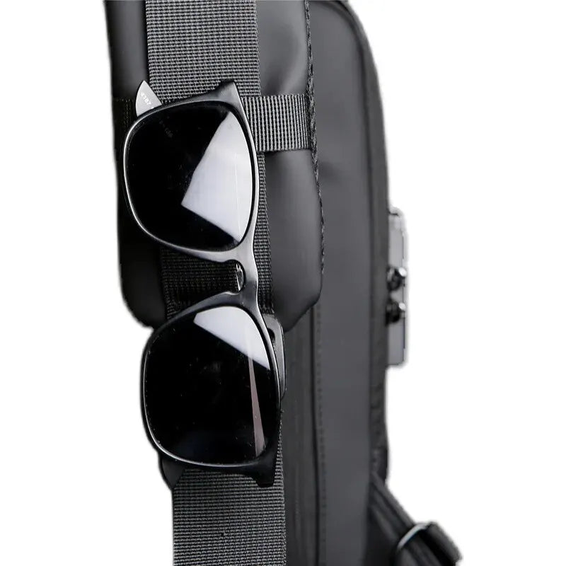 Multifunction Anti-Theft USB Shoulder Bag for Men: Crossbody Travel Sling Chest Pack Messenger - Secure and Stylish