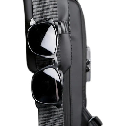 Multifunction Anti-Theft USB Shoulder Bag for Men: Crossbody Travel Sling Chest Pack Messenger - Secure and Stylish