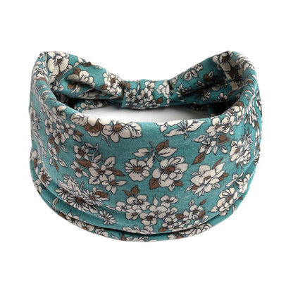 Bohemian Wide Cotton Stretch Headband for Women – Turban Headwrap, Bandage Hairband, Bandana Hair Accessories