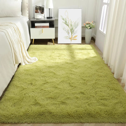 VIKAMA Tie-Dye Plush Carpet – Soft Fluffy Non-Slip Rug for Living Room, Kids’ Room & Baby Crawling Mat