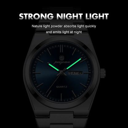 PAAZOMU Ultra Thin Minimalist Quartz Watch – Waterproof Luminous Wristwatch for Men & Women, Comfortable Everyday Style