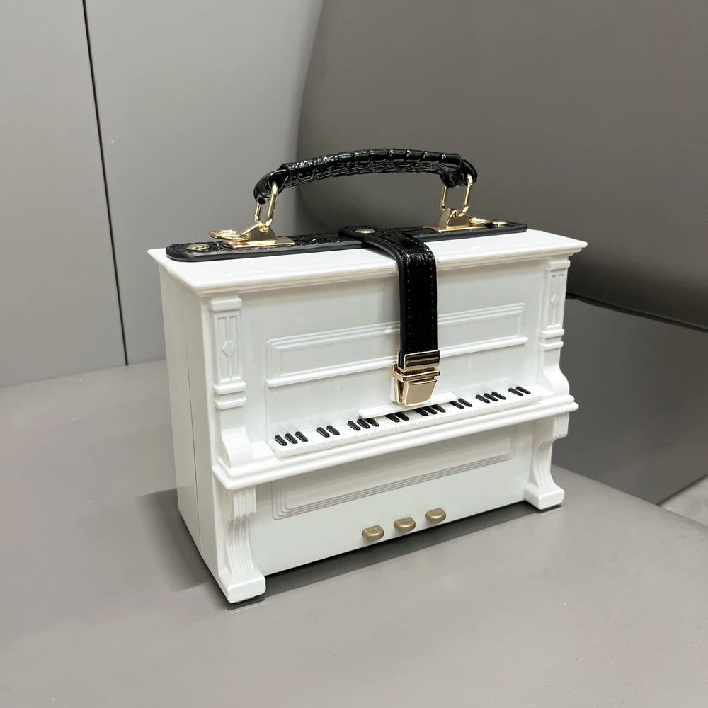 Luxury Designer Piano-Shaped Handmade Crossbody Shoulder Bag for Women – Elegant Purse, Messenger & Banquet Bag