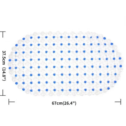 PVC Anti-Slip Bath Mat with Suction Cups – Soft Massage Shower Mat for Home Bathroom Safety