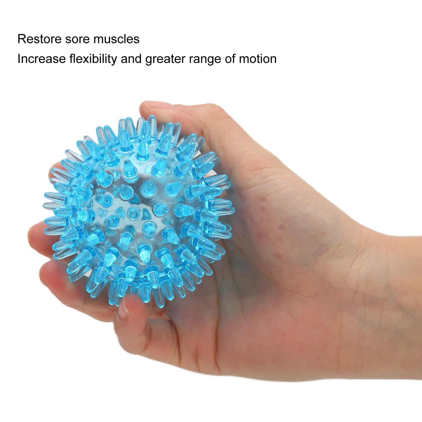 Spiky Hollow Massage Ball – Soft Transparent Stress Relief & Hand Wrist Strength Recovery Exercise Ball