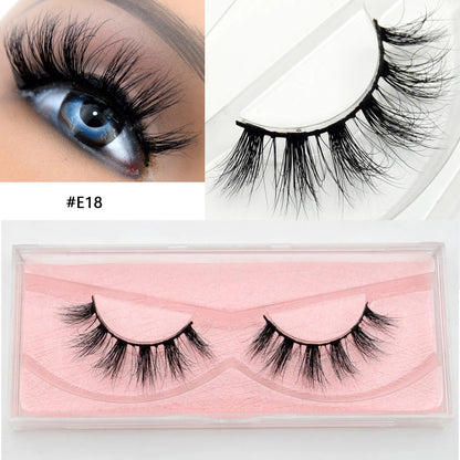 3D Real Mink False Eyelashes – Thick Handmade Strip Lashes with Glitter Packing for Makeup Beauty D101