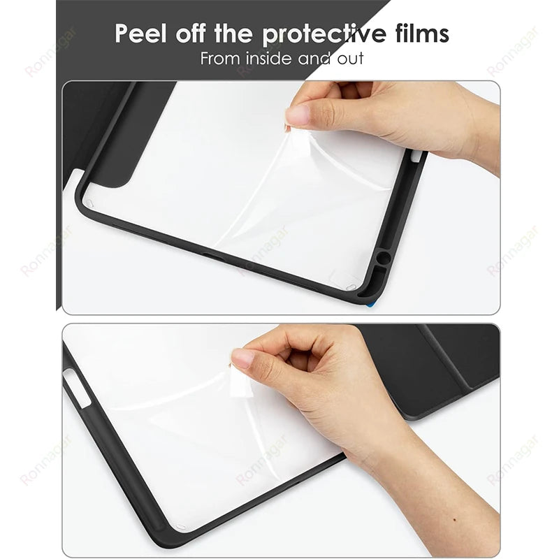 Smart Case for iPad Air 11" (M2 2024, 6th Gen) & iPad Pro 11" (M4/M2) - Compatible with Air 5th, 4th, 9th, 8th, 7th, 10.2", and Air 3 (10.5")