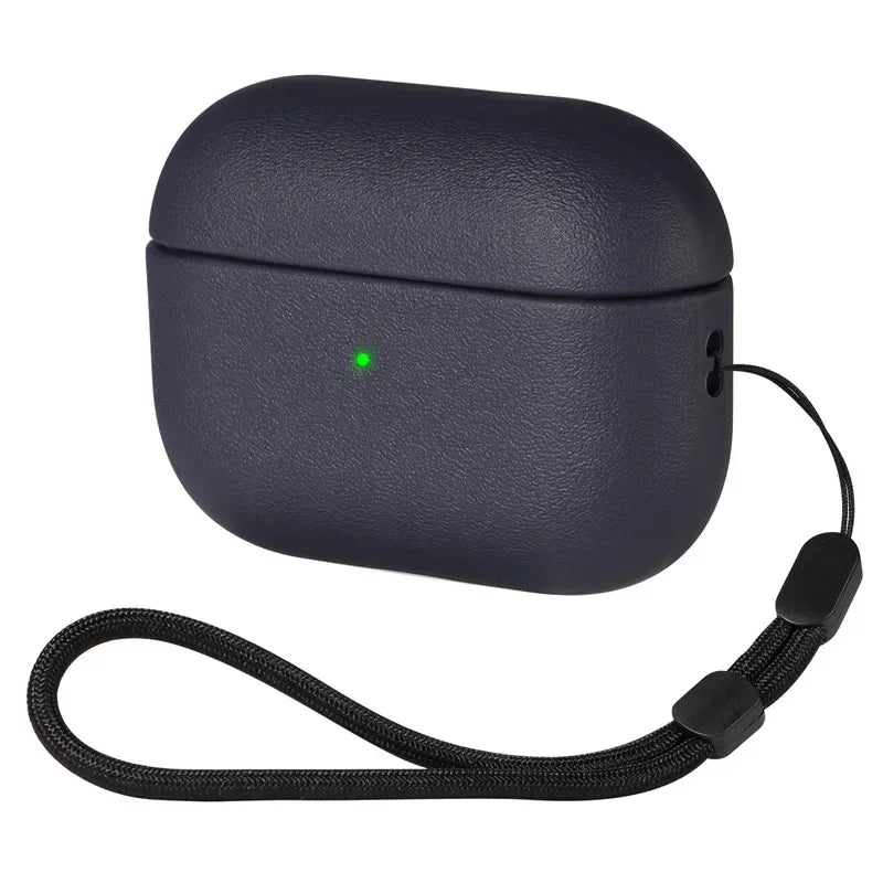 Leather Grain Case for AirPods Pro 2, AirPods 3 & 4 — Protective Cover for Apple Bluetooth Earphones
