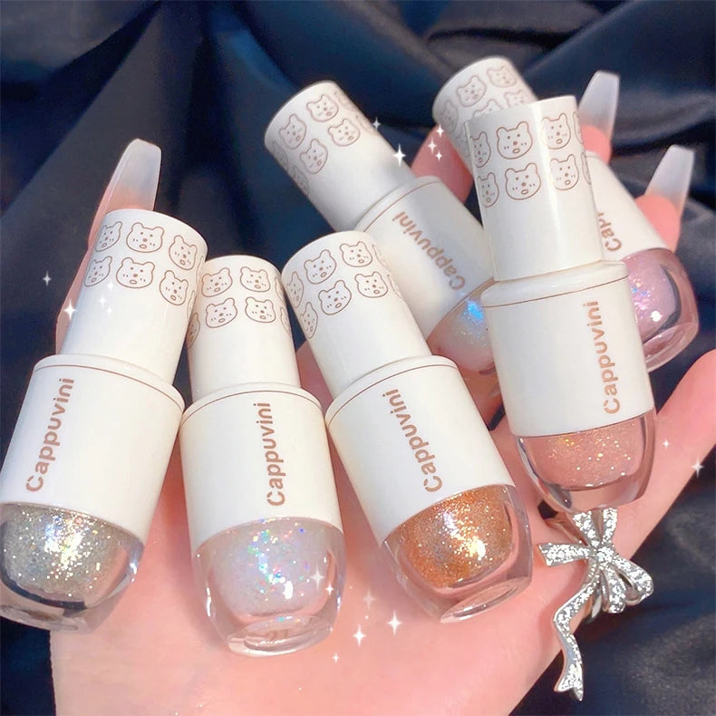 Cappuvini Star Dots Liquid Eye Shadow, Pearlescent High Gloss, Fine Flashing for Easy Application, Dazzling Liquid Eye Shadow
