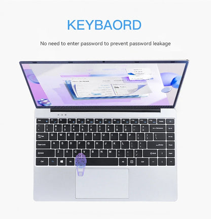 FIREBAT A14 Laptop — 14.1" FHD Intel N5095, 16GB RAM, 512GB/1TB SSD, Lightweight Business Notebook with Fingerprint