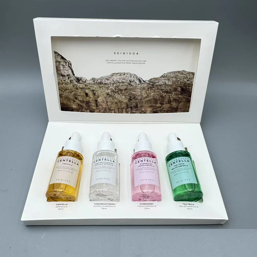 SKIN1004 Angel Skin Care Set — Centella Asiatica Essence, Eye Cream, Cleanser, Toner & Sun Cream for Moisturizing & Brightening