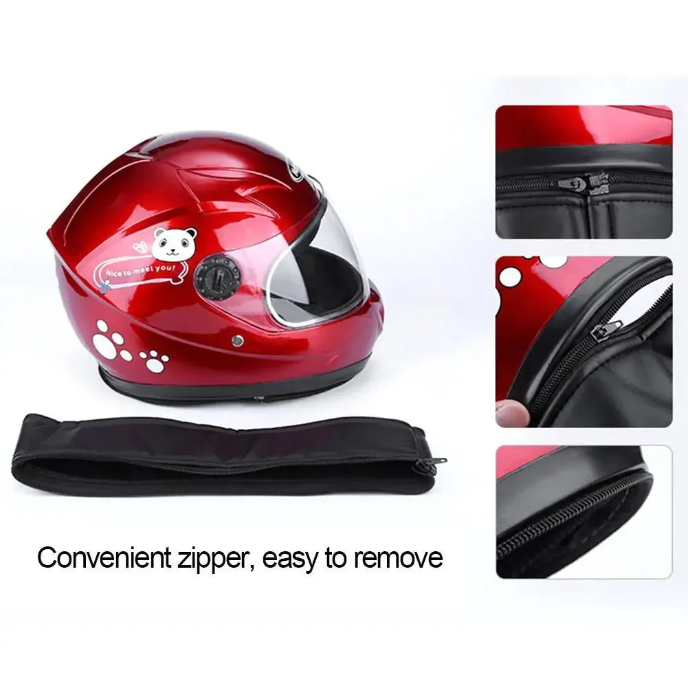 New Cute Children’s Full Face Helmet – Safety Bike & Motorcycle Helmet for Kids, Adjustable for Outdoor Sports, Four Seasons Protection