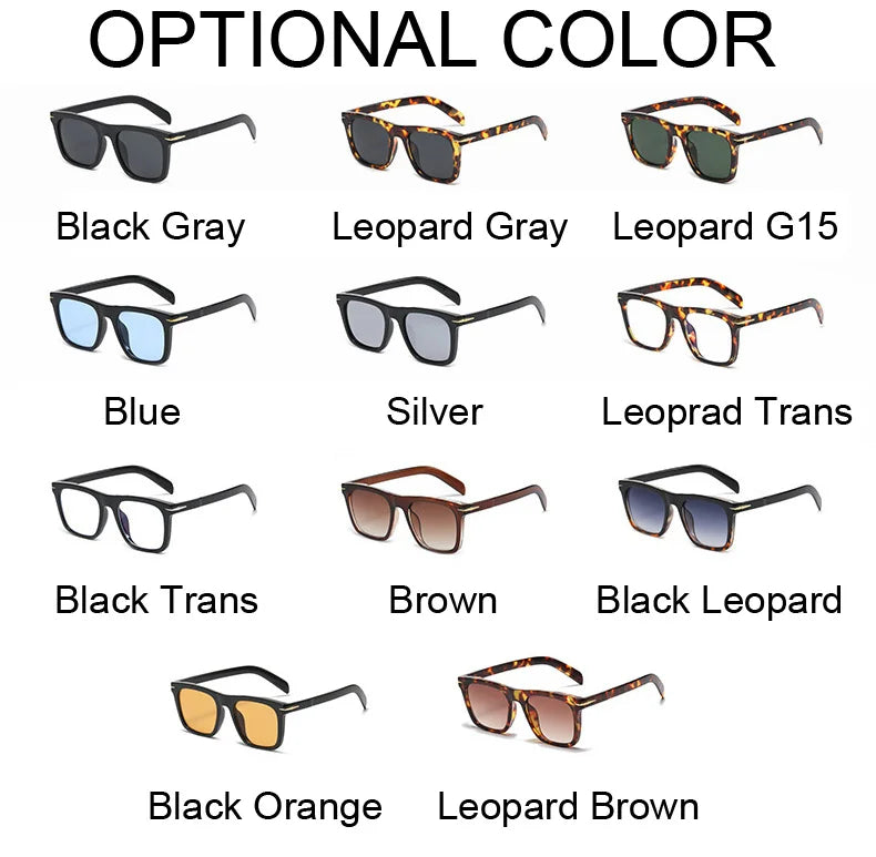 Vintage Square Sunglasses for Men – Classic Retro Gradient Designer Shades