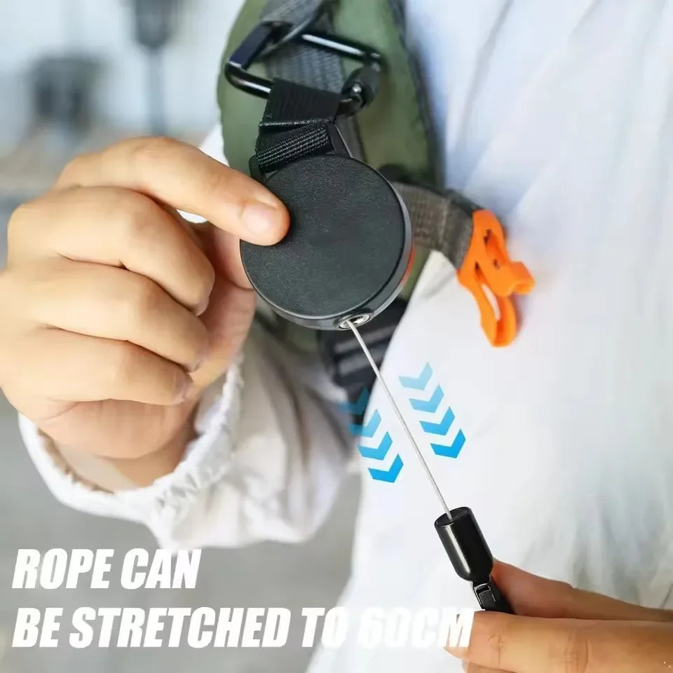 Retractable Anti-Theft Phone Lanyard Strap – Anti-Drop Safety Holder with Carabiner for Hiking, Cycling & Climbing Protection