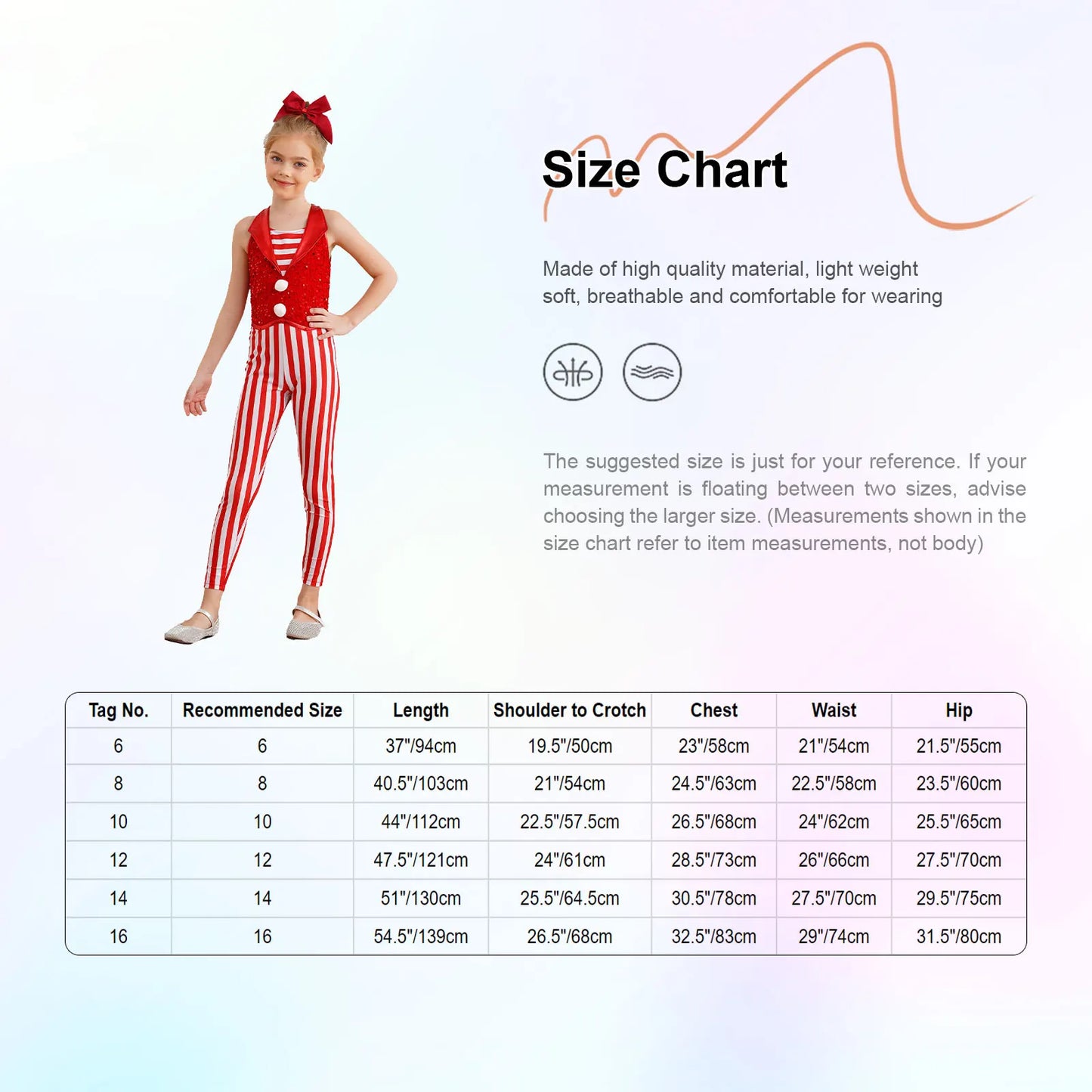 Kids Candy Cane Striped Christmas Tutu Leotard — Sequined Santa Bodysuit for Ballet & Gymnastics