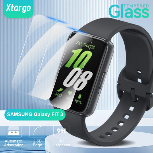 HD Tempered Glass Screen Protector for Samsung Galaxy Fit 3 – Anti-Scratch TPU Film, Full Coverage Smartwatch Protection
