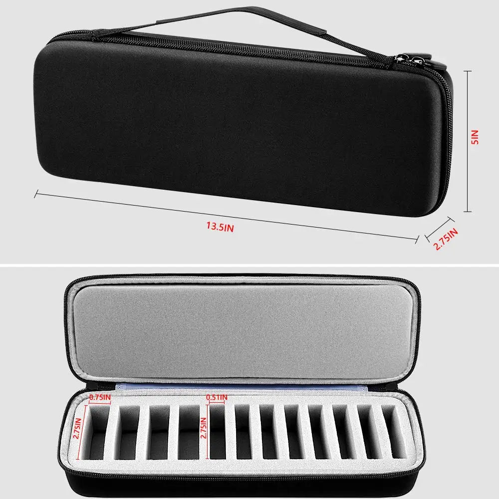 Grooming Clipper Blade Case Organizer – Hard Travel Storage Holder for 12 Blades, Upgraded Version