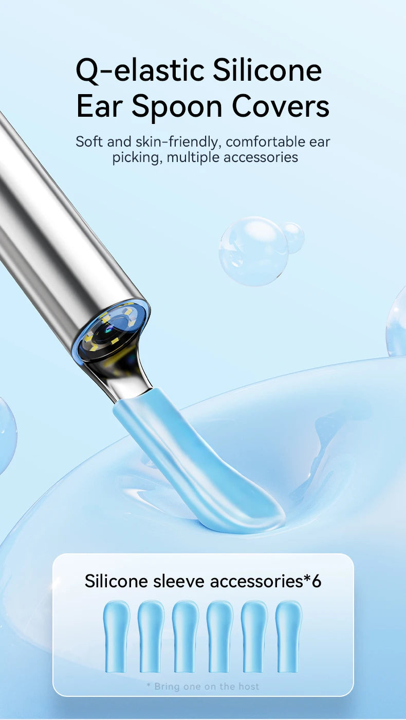 Visual Ear Wax Cleaner with Camera – Safe Earwax Removal Endoscope, 5M Luminous Otoscope & Ear Cleaning Tools for Ear Care