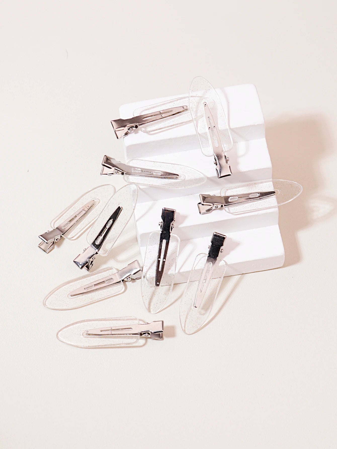 Seamless Transparent Hair Clips - 10-Piece Styling Clips for Wigs & Hair