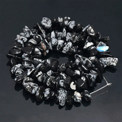 16 Inch Natural Stone Chip Beads - 5-8mm Irregular Crystal Agate Gravel Beads for DIY Bracelets & Jewelry Making