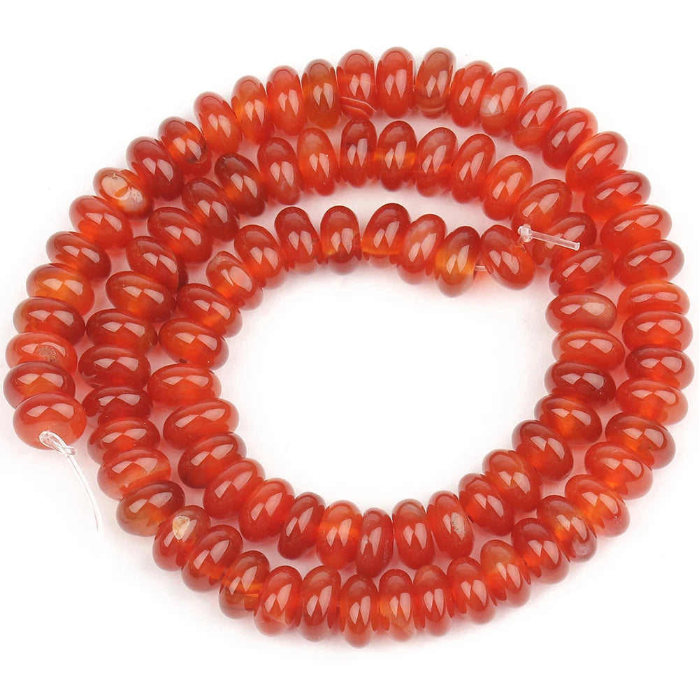 Natural Stone Rondelle Beads - 5x8mm Tourmaline, Citrine & Quartz Loose Beads for DIY Bracelets