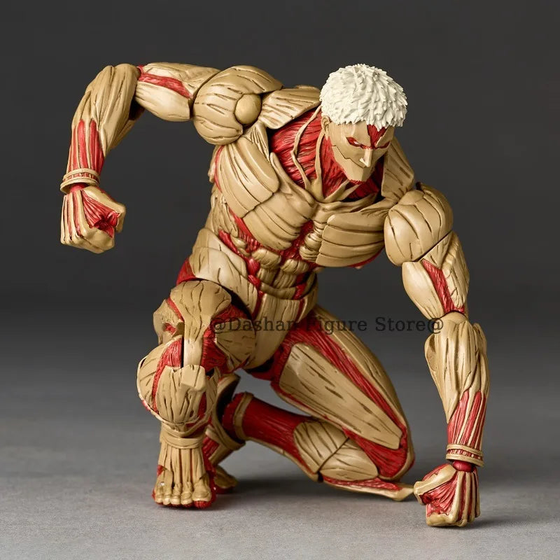 Attack on Titan Revoltech Action Figure – Armored Titan Reiner Braun PVC Model Toy Collectible