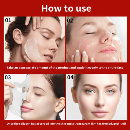 Real Collagen Wrapping Peel-Off Mask – 670,000ppm for Hydration & Elasticity