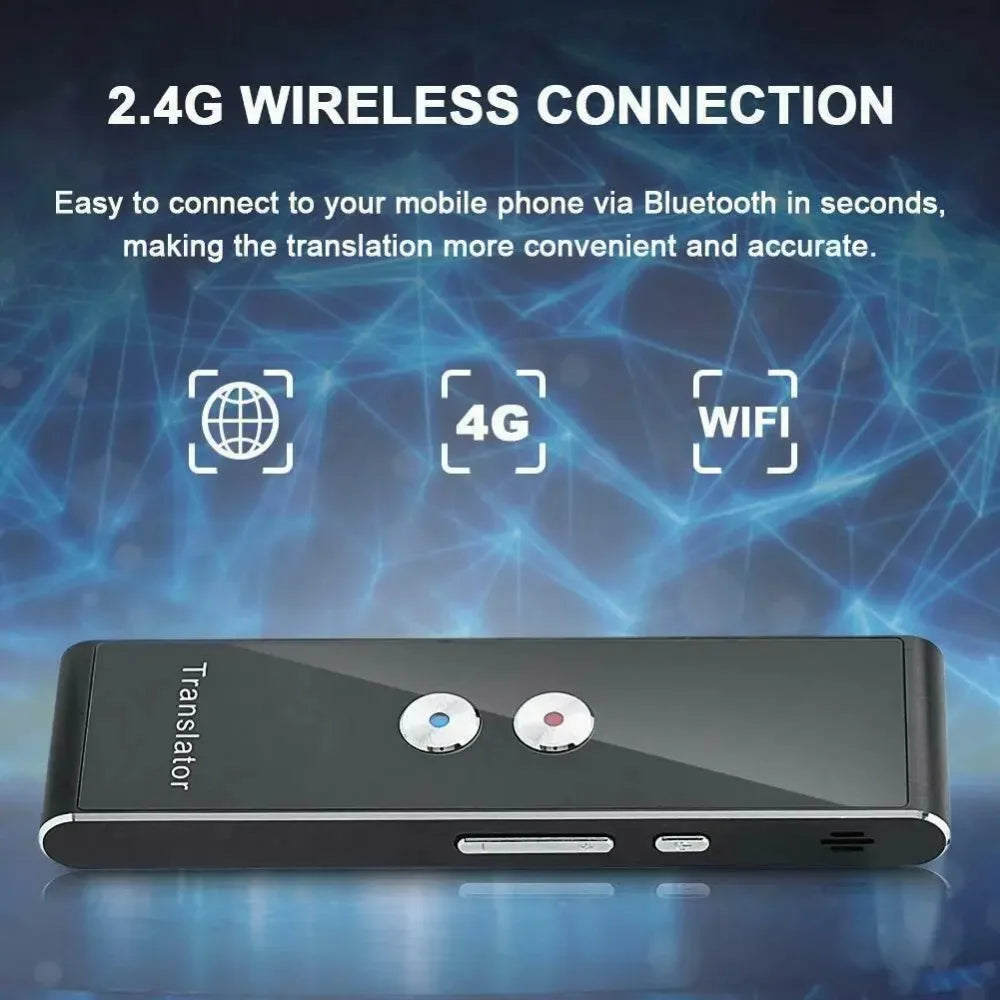 Wireless Voice Translator – 40 Languages Real-Time Two-Way Smart Instant Translation Device for Business, Travel & Study