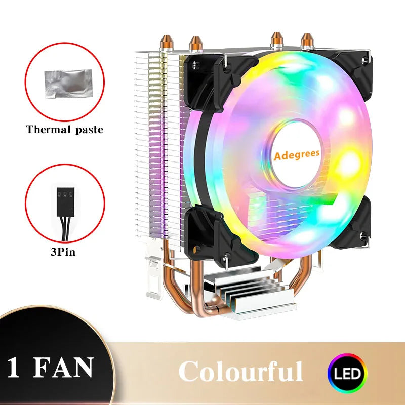 CPU Air Cooler X79/X99 — 3-Pin/4-Pin PWM Fan for Intel LGA 1366/1151/1155/1200/1700/2011 & AMD AM3/AM4/AM5