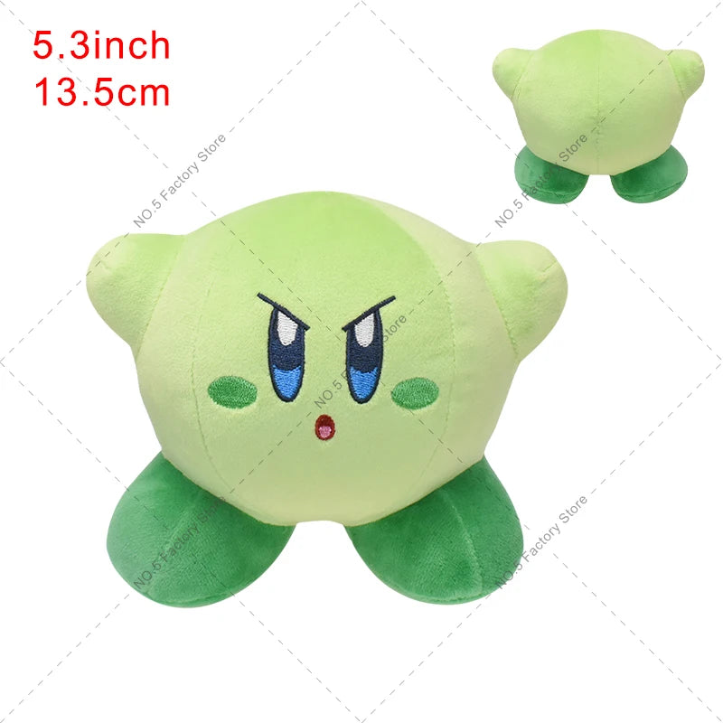 4 Styles Kirby Plush Doll – Pink, Yellow & Green Anime Stuffed Toy for Kids’ Christmas & Birthday Gifts