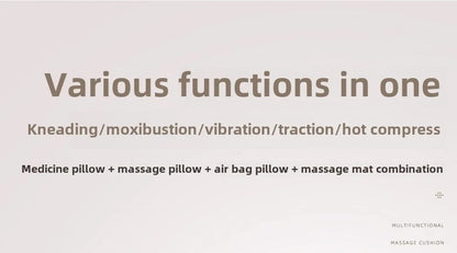 Multifunctional Electric Lumbar Traction Massage Mattress Cushion – Full Body Vibrations for Shoulder, Neck, Waist, and Back with Removable Cover