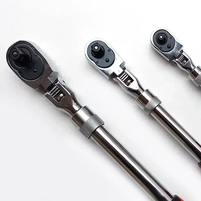 72-Tooth Carbon Steel Retractable Ratchet Wrench — 1/4, 3/8, 1/2 Automatic Quick-Release Multifunctional Hand Tool