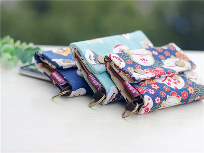 Women’s Canvas Cartoon Card Wallet – Foldable Key Organizer & Coin Purse, Small Pouch Money Bag for Girls 2024