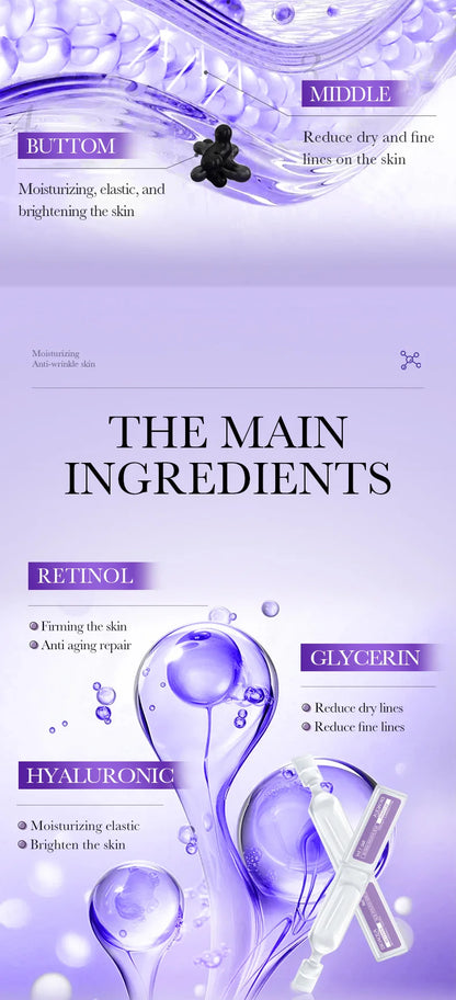 30pcs BIOAQUA Retinol Vitamin C Hyaluronic Acid Serum — Moisturizing, Firming, Hydrating Facial Essence for Skin Care