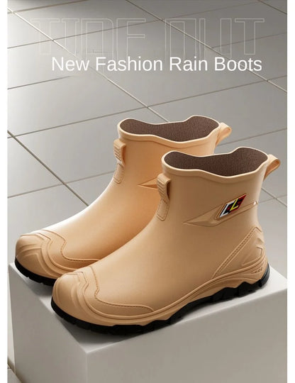 2024 Men's Waterproof Water Boots — Non-Slip Rubber Work Shoes for Outdoor Rain, Camping & Fishing