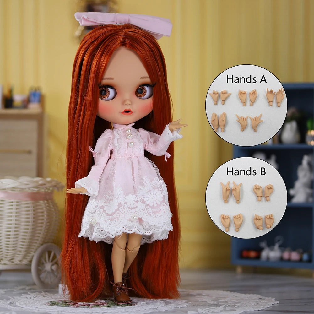 ICY DBS Blythe 1/6 BJD Doll – 30cm Tan Skin Matte Face Jointed Body, Anime Girl Toy Gift