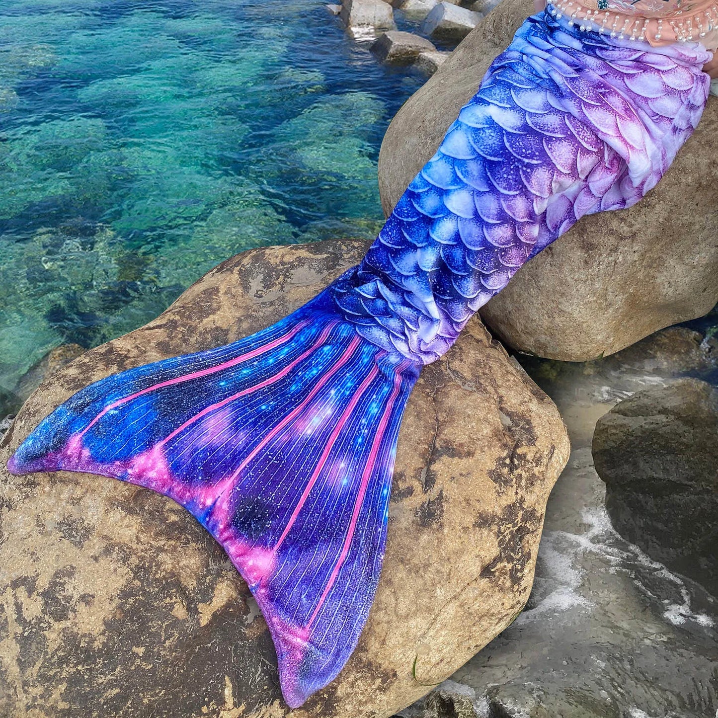 Mermaid Blanket Sleeping Bag — Anti-Kick Flannel Quilt with Soft Fabric, High Color Fastness, Fish Tail Design for Kids’ Birthday Gift