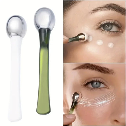 Gold Eye Roller Massage Stick - Eye Cream Applicator & Facial Skincare Spatula for Wrinkle Care