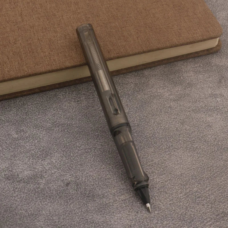 High Quality Transparent White Piston Fountain Pen with Bullet Nib 0.38mm/0.5mm for Office & School Stationery