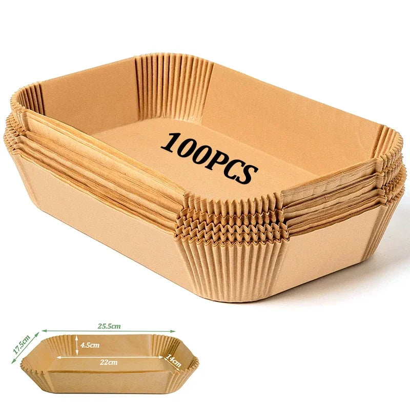Disposable Air Fryer & Baking Paper — Non-Stick, Oilproof Mat for Microwave, Barbecue & Kitchen Accessories
