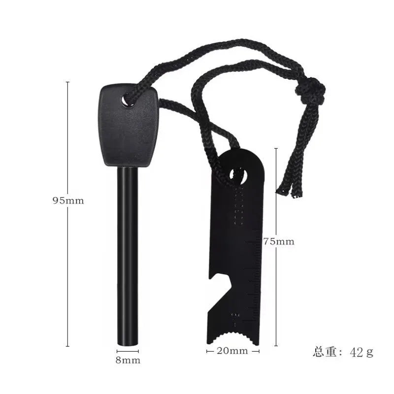 Outdoor Survival Magnesium Flint Fire Starter – American Style Ignition Rod for Camping & Hiking