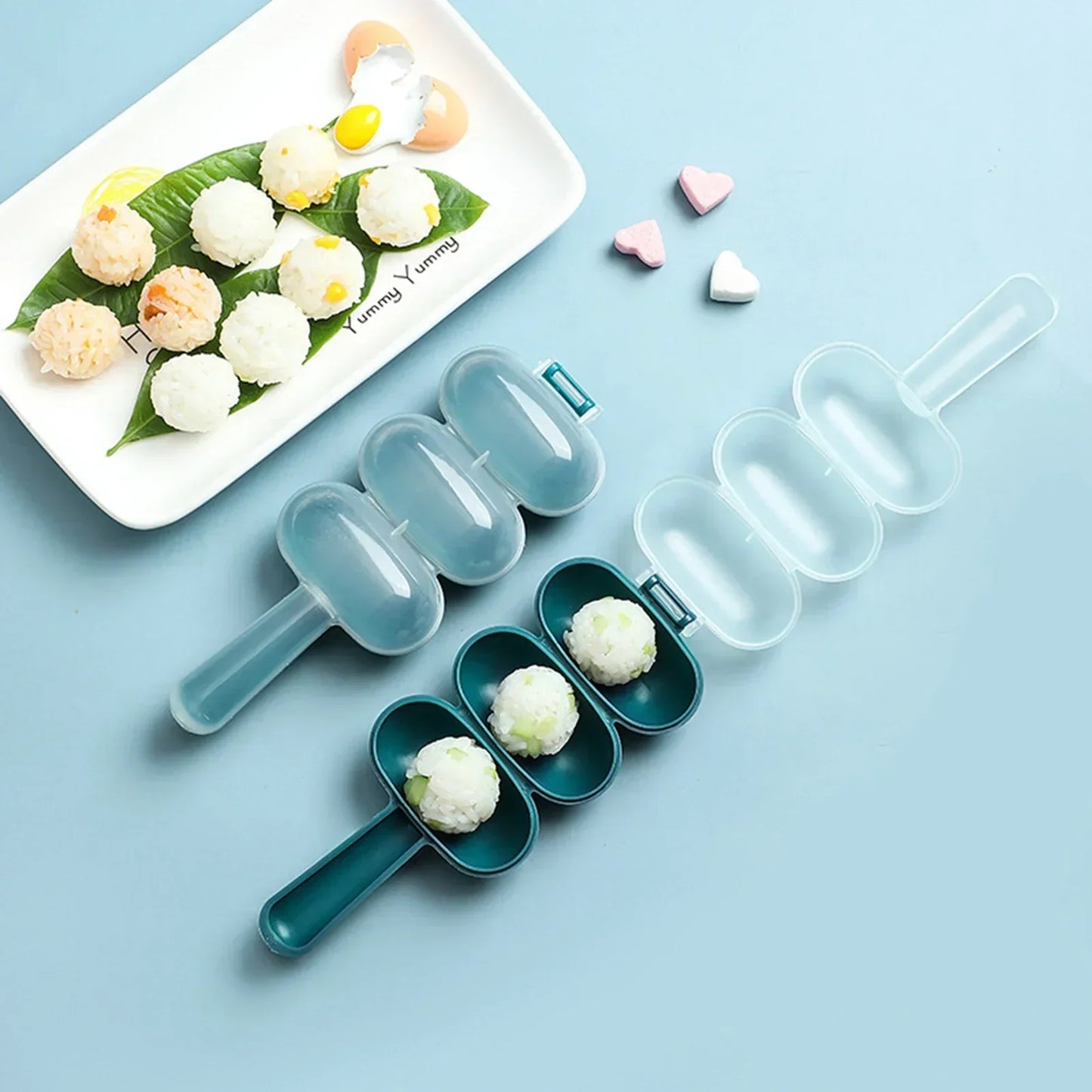 Sushi Rice Ball Mold Shaker – DIY Transparent Onigiri Maker, Spherical Sushi Press Mold for Bento Kitchen Food Shaping Tool