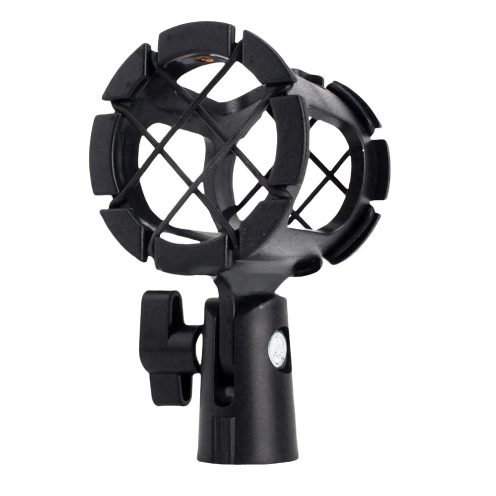 Universal Microphone Shock Mount - Anti-Vibration Mic Holder Clamp Stand for Condenser Microphones & Recording Setup