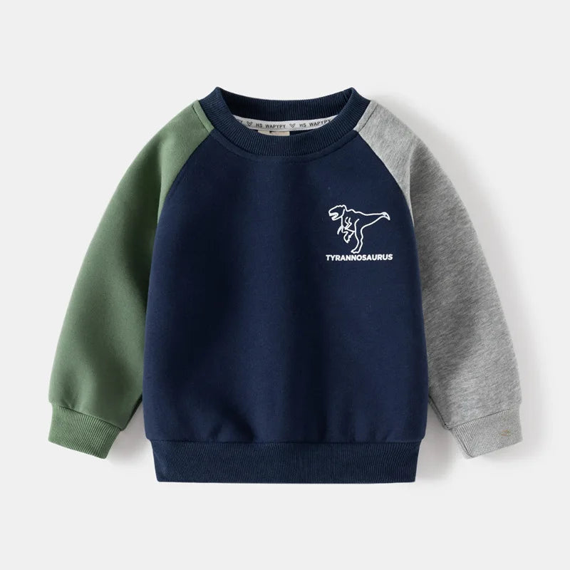 New Spring Autumn Kids Clothes Set – Patchwork Two-Piece Casual Tracksuit for Boys, Tops & Pants