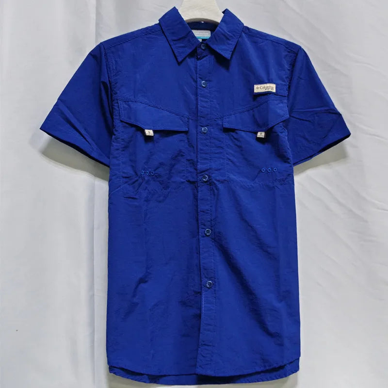 Men’s Short Sleeve Casual Shirt - Stylish Lightweight Fishing & Summer Menswear Top
