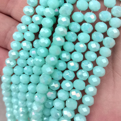 4mm/6mm/8mm Round Crystal Glass Beads – Faceted Spacer Loose Beads for DIY Jewelry Making & Needlework Craft Accessories