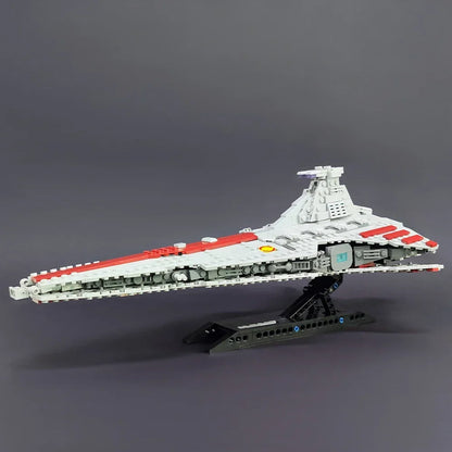 High-Tech MOC Venator Attack Cruiser – Starship Building Blocks Model, Fighter & Destroyer Space Toy