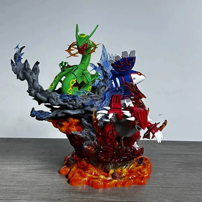 35cm Pokémon Anime Figures – Groudon, Kyogre & Rayquaza PVC Action Toys, Collectible Model for Kids’ Gifts